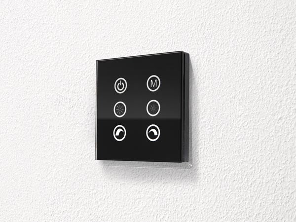 Multifunk. touch RGB LED styring - 3 kanaler, Sort (3 x 4A)