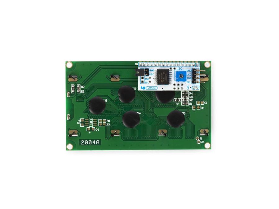 LCD 20x4 m. blå baggrundslys - 5V (2004 til Arduino)