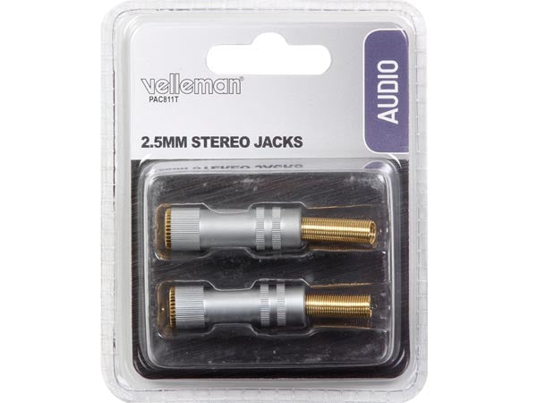 JACK forlængere - 2,5mm stereo JACK hun - Prof. (2 stk.)