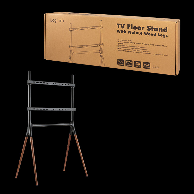 TV-gulvstand - 49-70" maks. 40kg, valnøddetræ