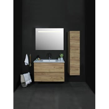Sanibell Basicline højskab 150x35x35cm whiskey eg