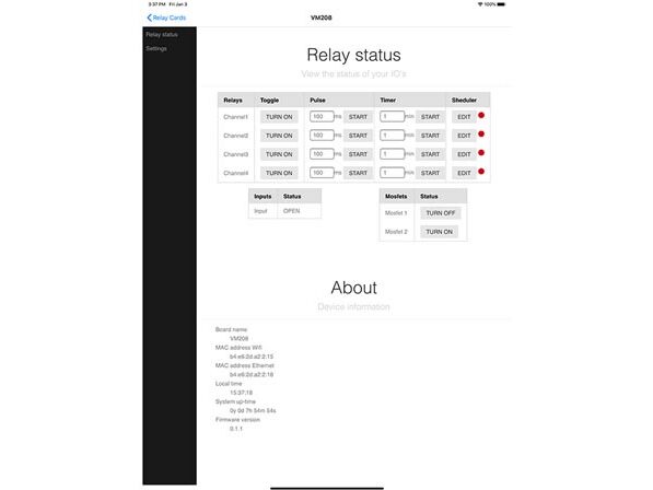 VM208 - DIN-skinne WLAN relæ kort