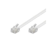 Telefonledning - 2 x RJ11(6P4C) han, Hvid (3m)