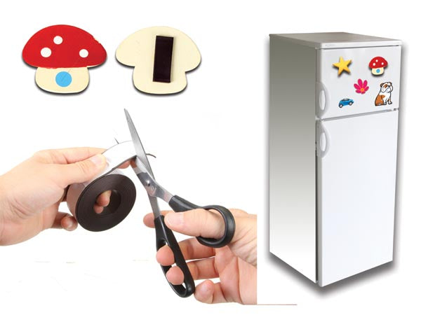 Magnetbånd - Enkeltsidet selvklæbende, 25x1,5mm (3m)