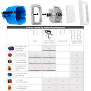 LK Fuga ramme PURE 66 glas 2x2m vandret - sort