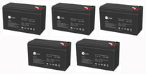 Blybatteri 12V-7,2 AH VDS for alarm / Backup 5-pak