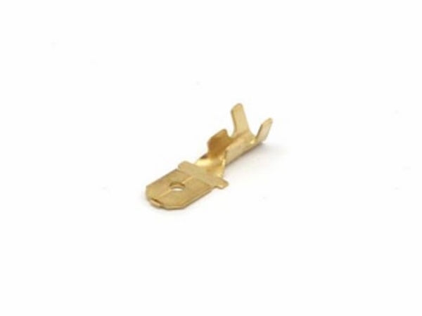 Uisoleret spadestik - 6,3mm han, 1-2,5mm² (100 stk.)