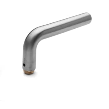 Knud Holscher halvt dørgreb, 16 mm, L-Form, børstet stål
