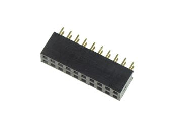 Dual Pin header 2,54mm - Han/hun, (2x10) 20 pins (H8,42mm)