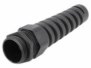 Kabelgennemføring m. aflastning - M12, IP68, Sort (3,5-7mm)