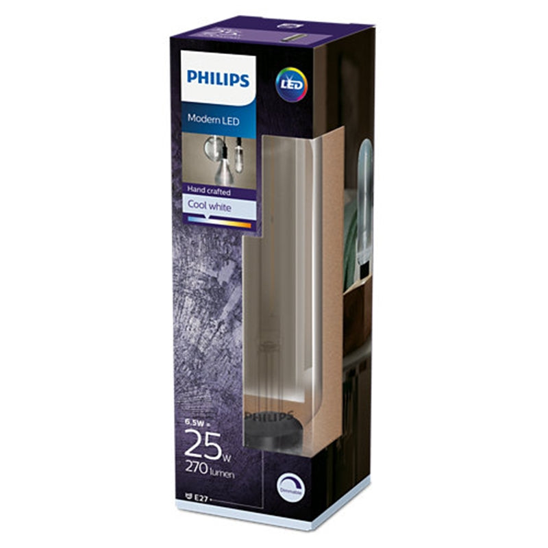 Philips LED filament 6,5W (25) E27 270 Lm 4000K Smoky Dæmpbar