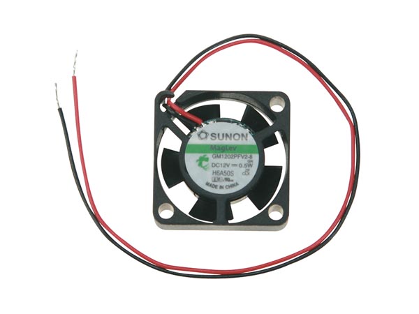 DC blæser - 25x25x10mm 12Vdc / 0,36W Vapo, 2 ledn.