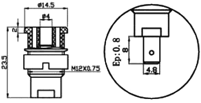 Bananbøsning - Grøn, 4mm (loddetype)