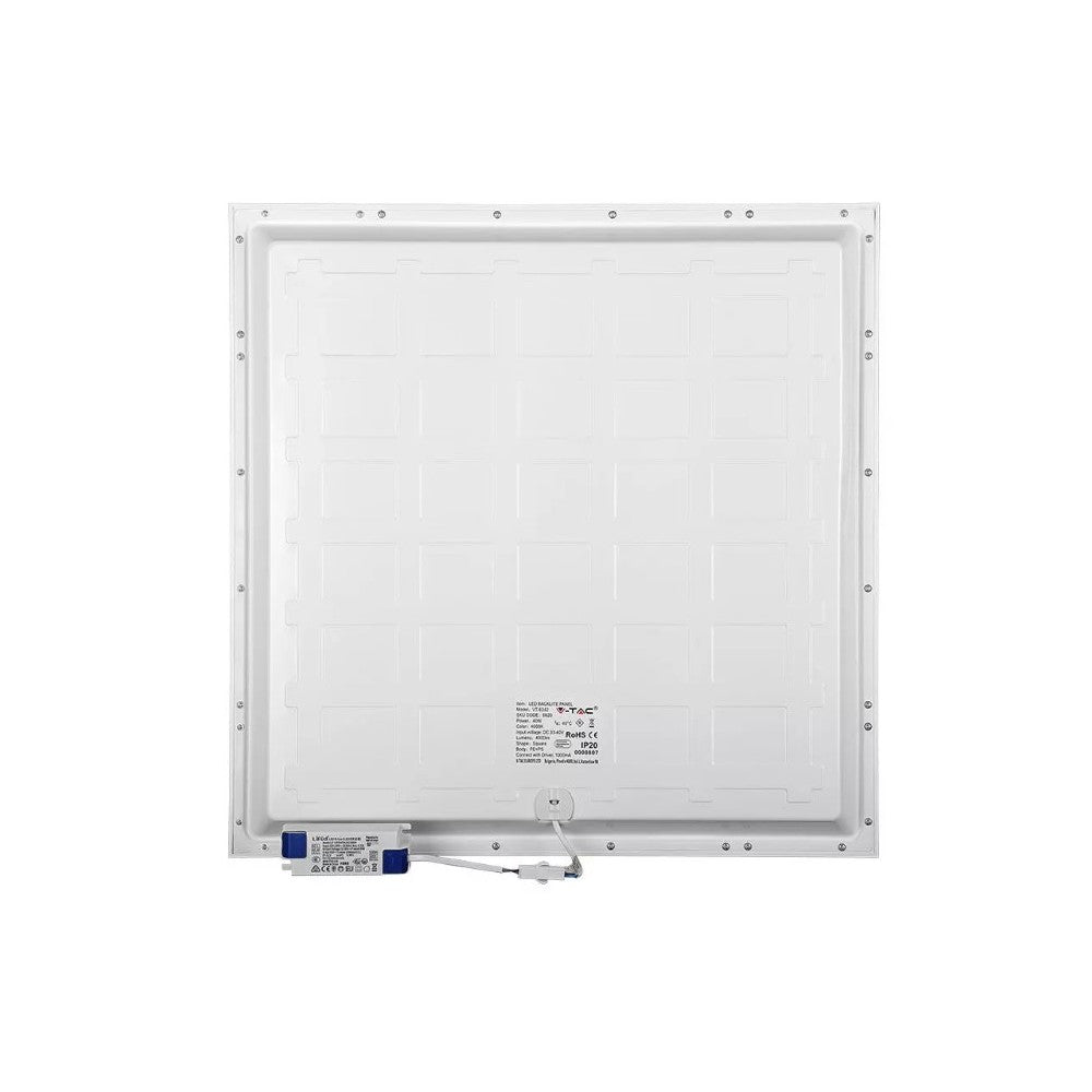 V-Tac 60x60 LED panel med bagbelysning - 40W, hvid kant