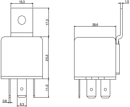 Autorelæ - 24VDC / 40A 1 x slutte (SPST-NO)