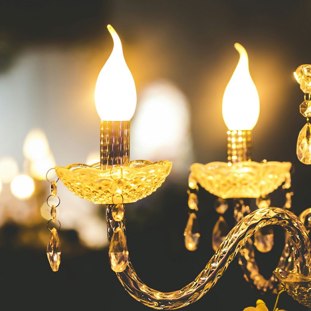 4W Twisted Kertepære E14 med Amber Dæksel og Spids Form - 2200K, 350lm, RA80