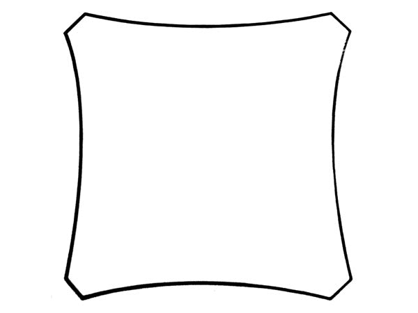 Kvadratisk solsejl - 5 x 5m vandgennemtrængelig, BEIGE