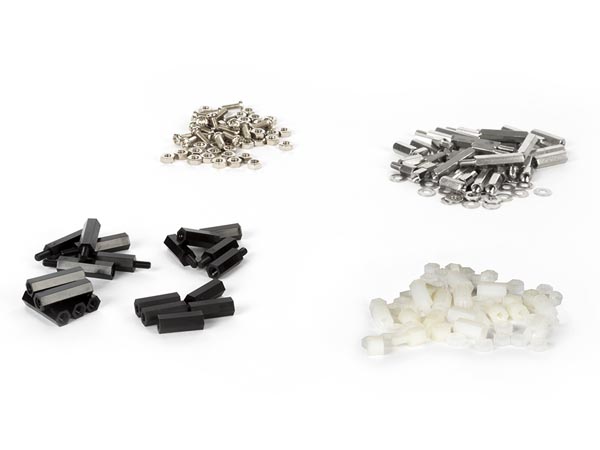 Skrue, møtrik og afstandsstykke sortiment - M3 (205 dele)