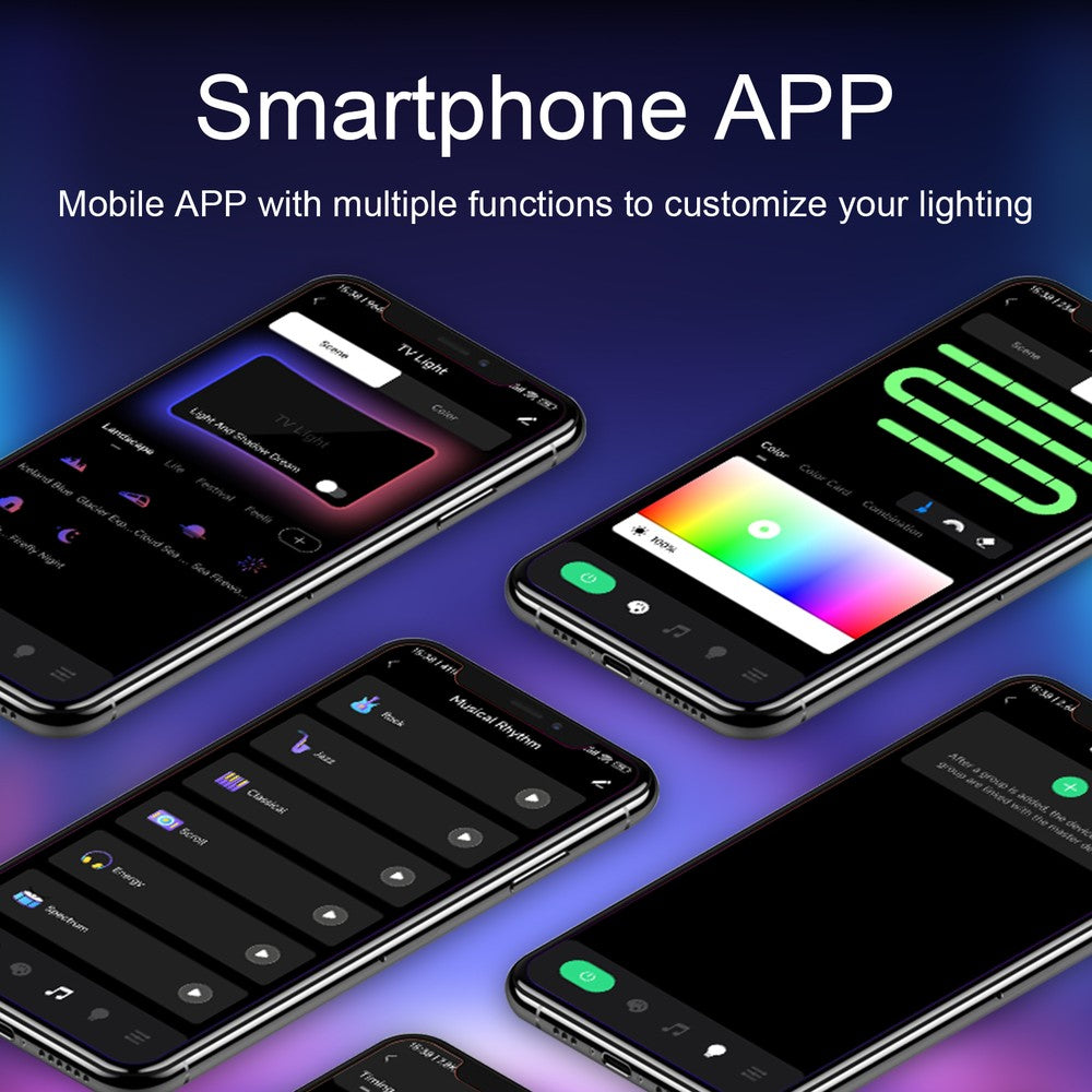 5m TV LED strip med TV-kamera - passer til 70-85' TV, 18W, 30 LED/m