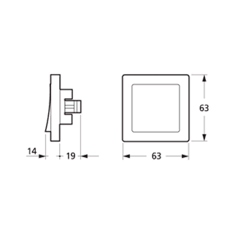 LK Fuga afbryder med grøn LED lampe 1-pol 16A - grøn