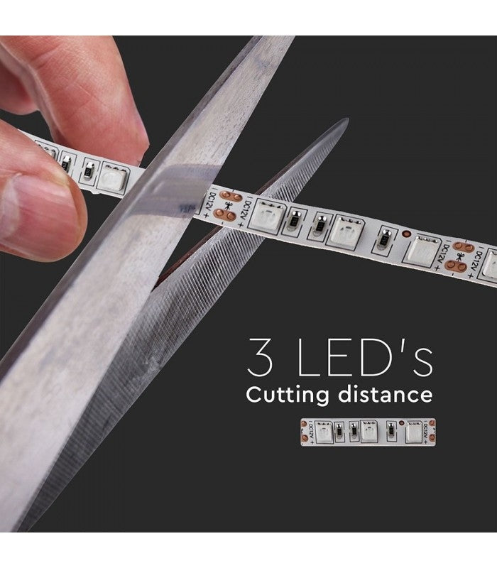 V-Tac 10,8W/m RGB+WW LED strip - 5m, 60 LED pr. meter