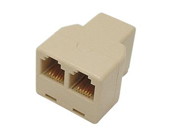 Telefon forgrening - 1 x RJ12 (6P6C) hun til 2 x RJ12 hun