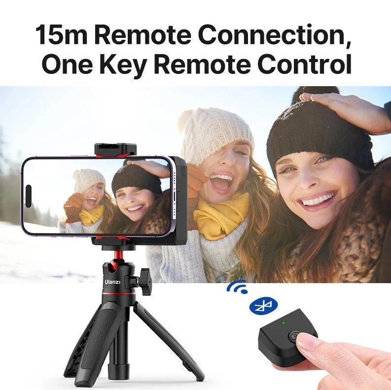 Bluetooth smartphone holder m. LED-lys, 1/4" tripod-gevind