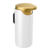 Sæbedispenser, børstet messing/hvid