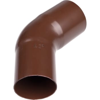 Plastmo bøjning Ø75mm 45° brun