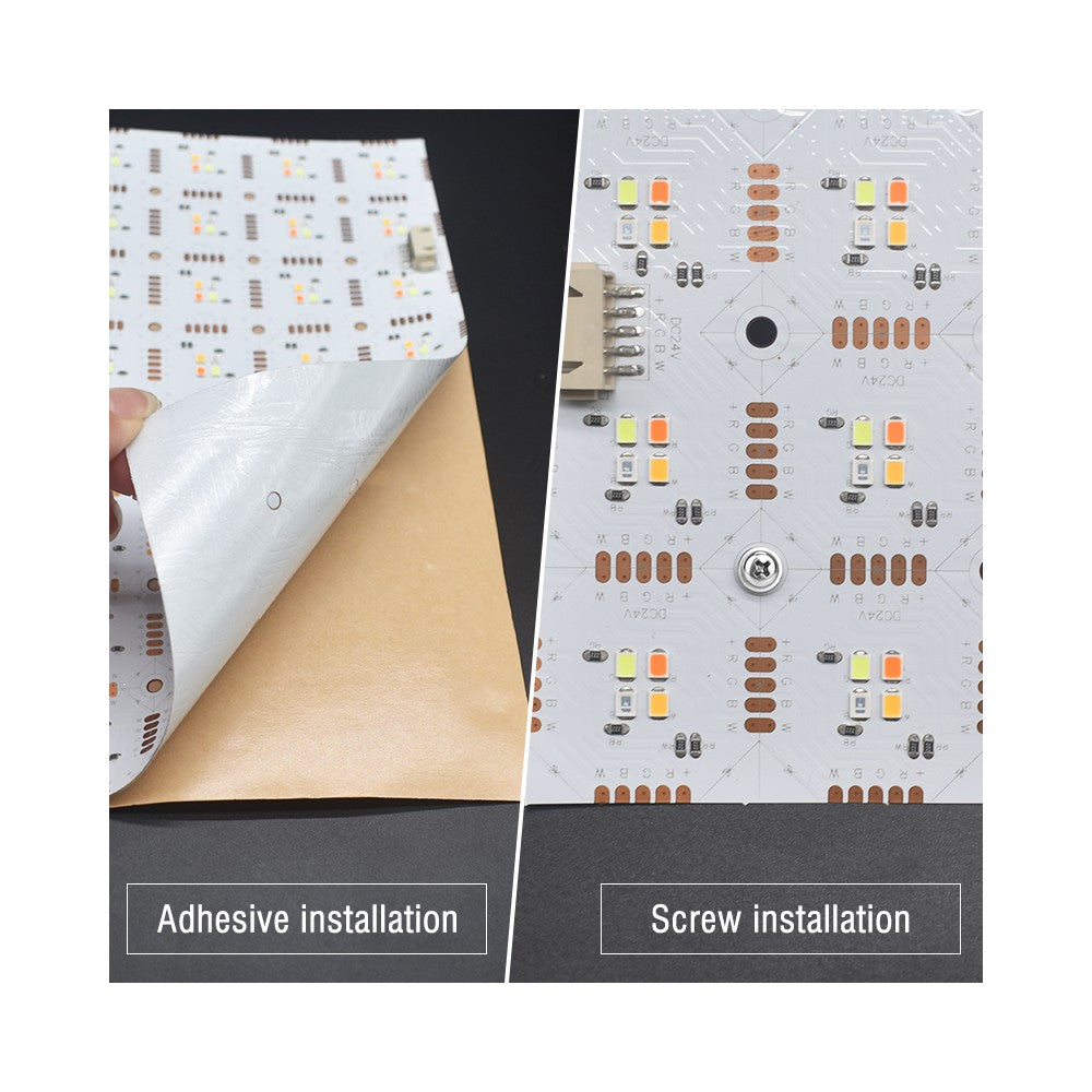 49x24 foldbar RGBW LED strip med høj farvegengivelse (RA95) - 45W, IP20, 24V