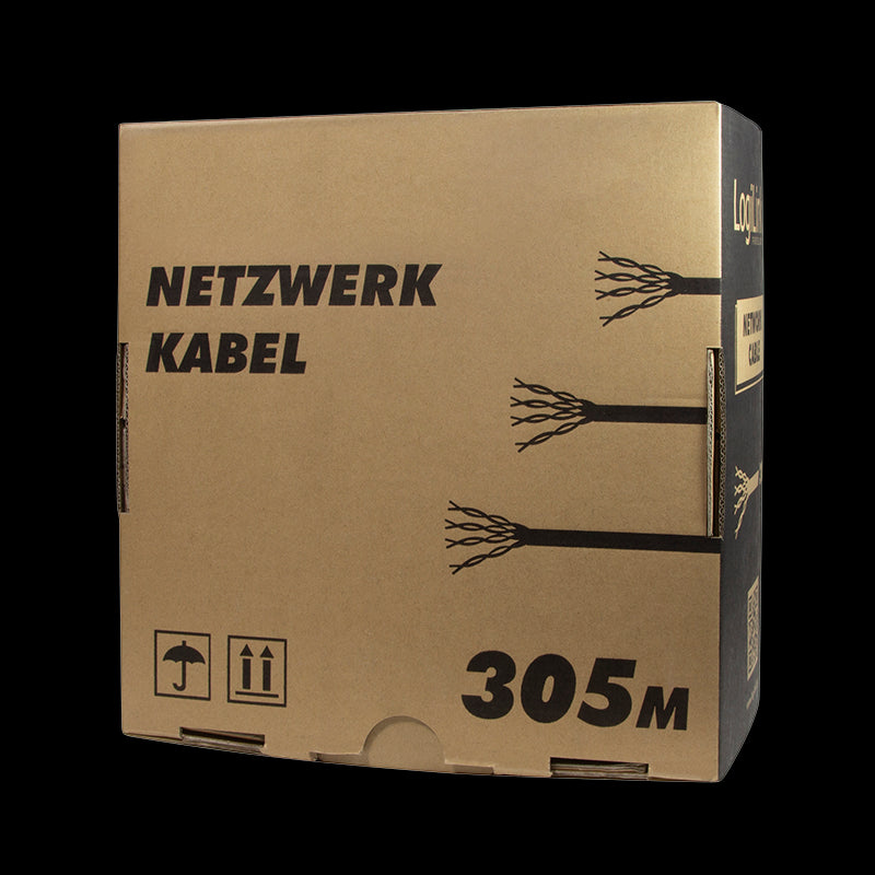 S/FTP netværkskabel - CAT7 PiMF, massiv CU, Hvid (305m)
