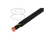 Multikabel - 7x0,5mm² uskærmet Ø6,7mm, Sort (metervare)