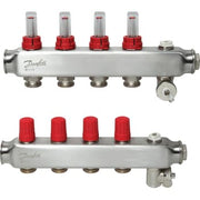 Danfoss SSM manifoldsæt 4+4 m/flowmetre og endestykke