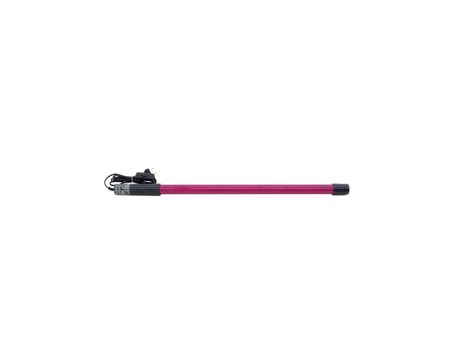 Fluorcerende neonrør - 18W, 725 X Ø35mm PINK m. netstik