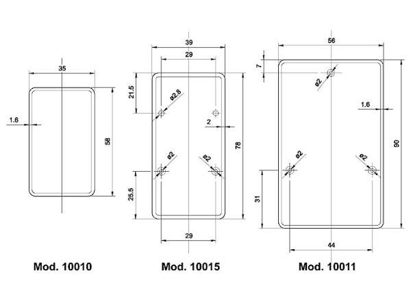 TEKO "sæbe" ABS kabinet - Sort (90x56x22mm)