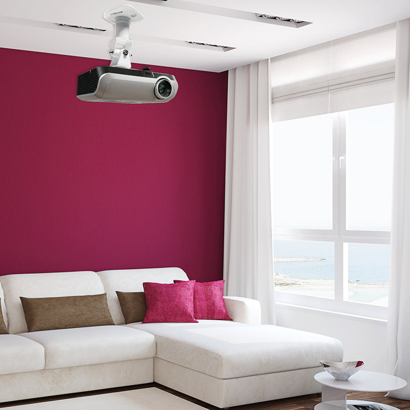 PC projektor loftbeslag - Maks. 15kg, Hvid