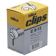 Clips 8-12 30mm sømlængde hvid - 100 stk.