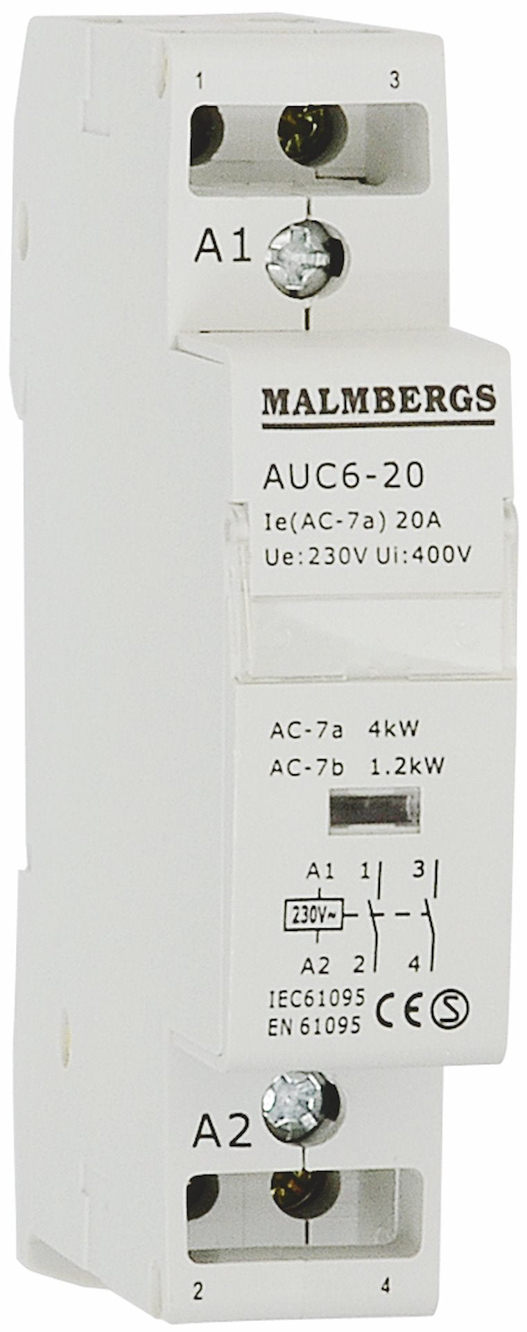 INST.KONTAKTOR 20A 230V 2-P 1M