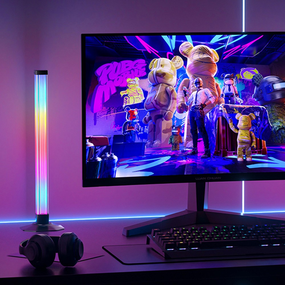 2 stk. 43cm RGBIC ambient light bar med Bluetooth og 5W effekt - USB-indgang 5V