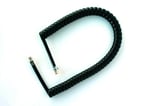 Spiralledning telefonrør 5M sort