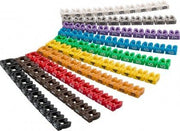 Kabelmarkerings clips - Cifre 0-9, 10x10 farvede (<Ø4mm)