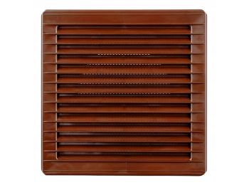 Kvadratisk ventilationsrist - Ø125, 170x170x11,5mm, Brun
