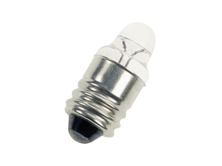 Dværglampe - 2.2V / 180mA / 0.4W, Linse, E10 (Ø9x22mm)