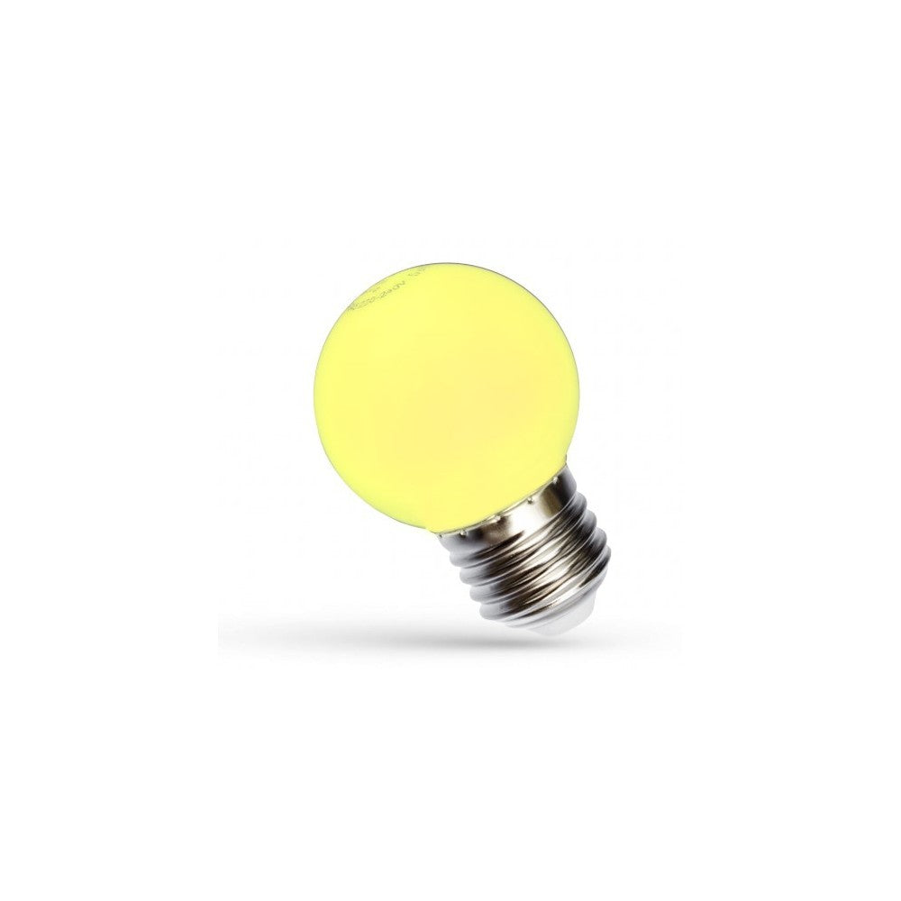 Spectrum 1W LED dekorationspære - Gul, G45, E27, 230V, RA80