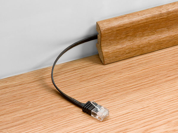 UTP netværkskabel, FLAD - 2xRJ45, CAT6, Hvid (2m)