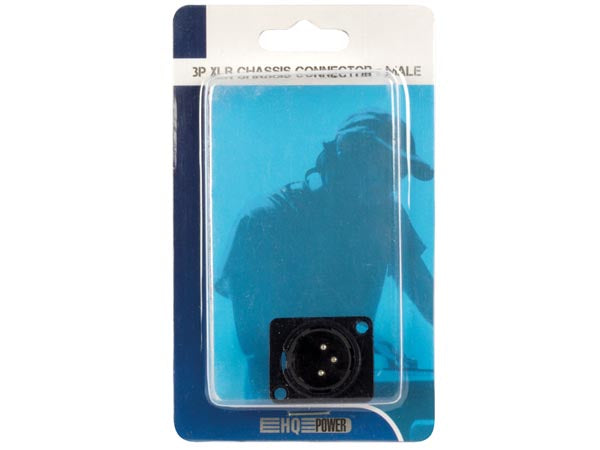 XLR han 3pol chasisbøsning