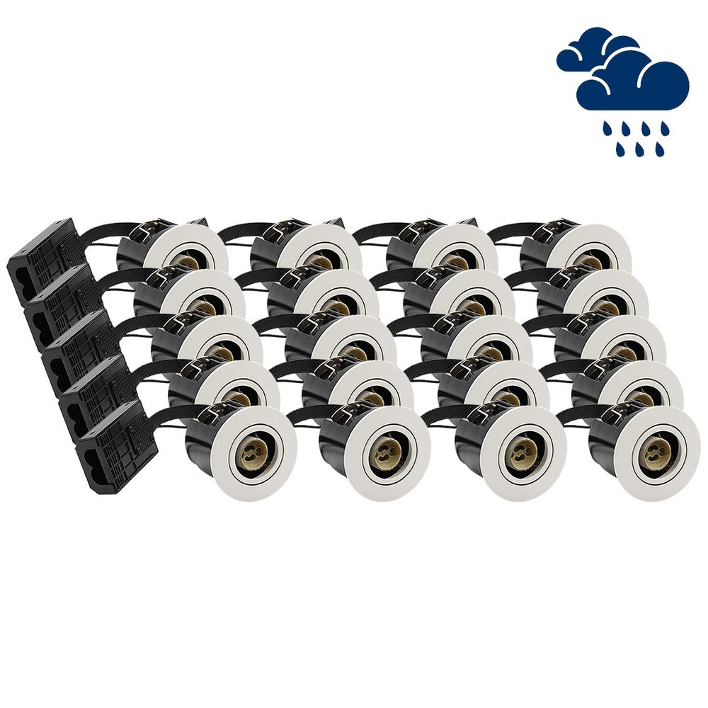 20 stk. LEDlife indbygningsspot Inno88 Udendørs - GU10, Hvid, IP44, godkendt i isolering