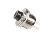 Mini trykkontakt - OFF-(ON) 1A / 250V, Sort