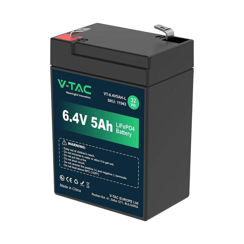 Lithium Batteri 6,4V med Kapacitet på 5Ah - Holdbar og pålidelig energikilde til dine elektroniske enheder