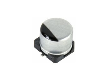 SMD elektrolytkondensator - 47uF / 16V, D hus (Ø6,3x5,8mm)